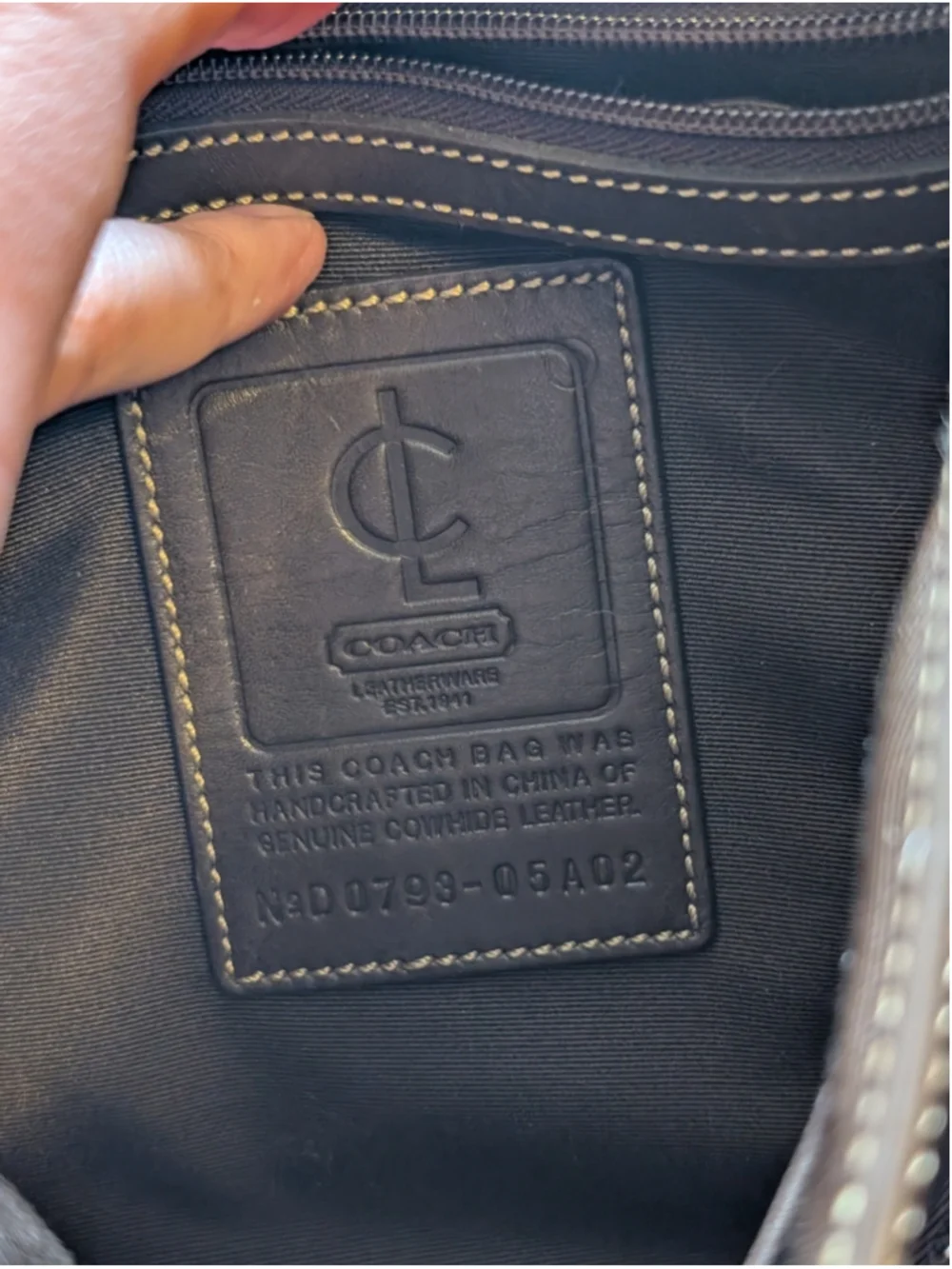 Vintage COACH 05A02 Brown Leather Messenger Bag Crossbody Transatlantic Map Bag